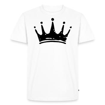 Couronne Couronne Roi - Reine - Roi - Reine - T-shirt Premium bio Homme - blanc - Devant - Nico (187cm)