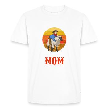 Favorite Mutton Buster Rodeo Mom Sheep Busting - Men's Premium Organic T-Shirt - white - Front - Nico (187cm)