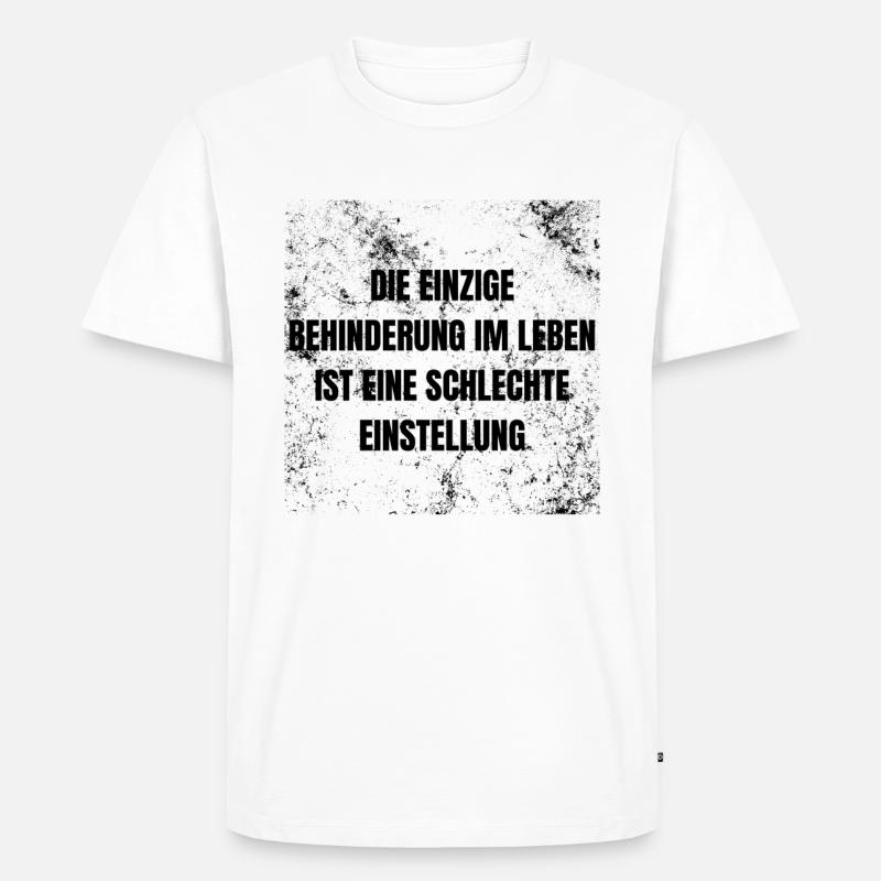 SCHLECHTE EINSTELLUNG - Männer Premium Bio T-Shirt - Weiß