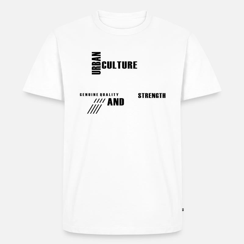 AUTHENTISCHE URBANE KULTUR - Männer Premium Bio T-Shirt - Weiß