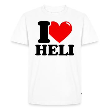 I love heli First name - Men's Premium Organic T-Shirt - white - Front - Nico (187cm)
