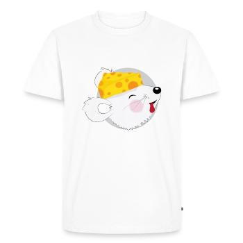 Mignonne petite souris au fromage - le motif des enfants mignons - T-shirt Premium bio Homme - blanc - Devant - Nico (187cm)