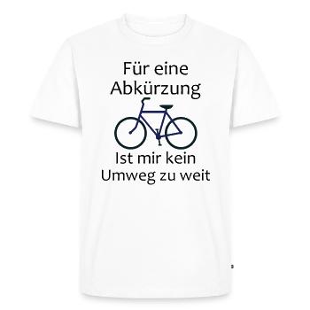 Abréviation pour les cyclistes. - T-shirt Premium bio Homme - blanc - Devant - Nico (187cm)