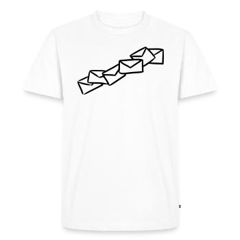 Letters News Broadcast message letters - Men's Premium Organic T-Shirt - white - Front - Nico (187cm)