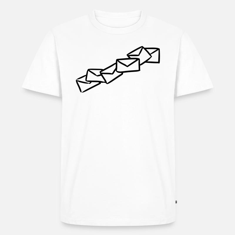 Briefe Nachrichten Sendung message letters - Männer Premium Bio T-Shirt - Weiß