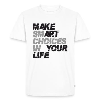 Make Art Your Life - Inspiration & Motivation - Men's Premium Organic T-Shirt - white - Front - Nico (187cm)