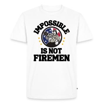 Impossible is not Firemen - T-shirt Premium bio Homme - blanc - Devant - Nico (187cm)