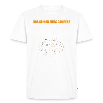 Men's A Camper's Brain - Camping T-Shirt - Men's Premium Organic T-Shirt - white - Front - Nico (187cm)