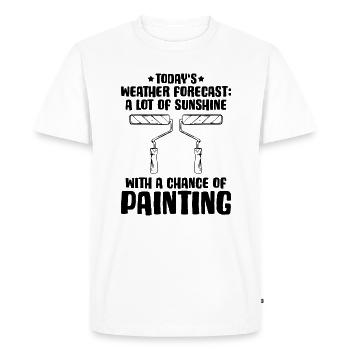 Painter and Varnisher Painter Painter - Men's Premium Organic T-Shirt - white - Front - Nico (187cm)