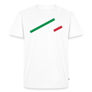 Italie Stripe - T-shirt Premium bio Homme - blanc - Devant - Nico (187cm)