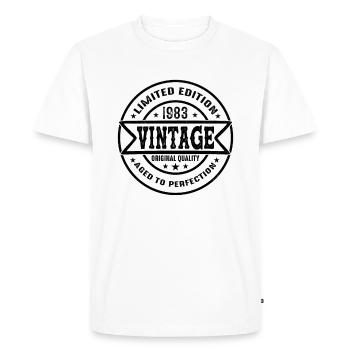 1983 Vintage Original 1983 Cadeau D'anniversaire - T-shirt Premium bio Homme - blanc - Devant - Nico (187cm)