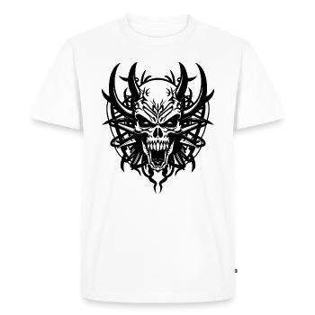 Tribal du Diable - T-shirt Premium bio Homme - blanc - Devant - Nico (187cm)