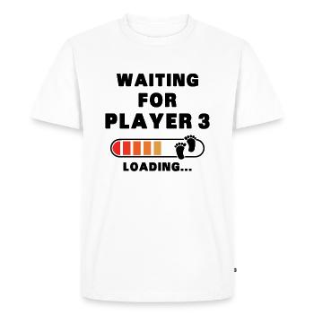 Premiere fois papa maman père mère premiere enfant - T-shirt Premium bio Homme - blanc - Devant - Nico (187cm)