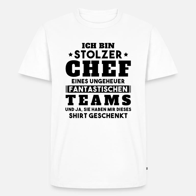 Ich bin Stolzer Chef Geschenkidee - Männer Premium Bio T-Shirt - Weiß
