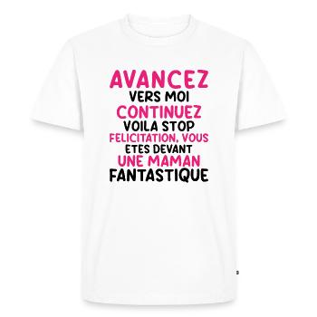 Femme Humour Super Cadeau Pour Maman Marrant Fille - T-shirt Premium bio Homme - blanc - Devant - Nico (187cm)