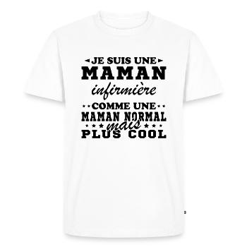 Je suis une maman infirmière - T-shirt Premium bio Homme - blanc - Devant - Nico (187cm)