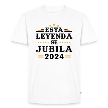 This legend retires 2024 - Men's Premium Organic T-Shirt - white - Front - Nico (187cm)