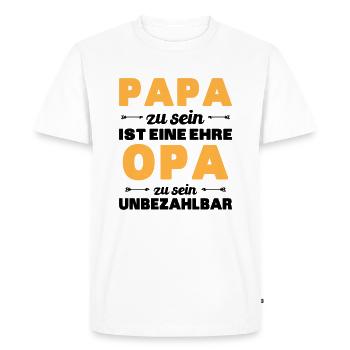Being a dad is an honor, being a grandpa is priceless - Men's Premium Organic T-Shirt - white - Front - Nico (187cm)