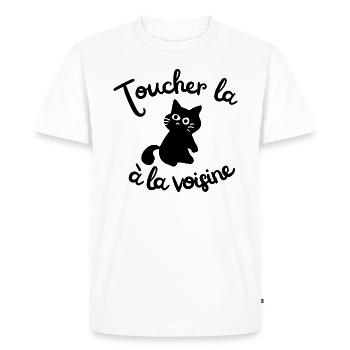 Touching to neighbor model 2 - Men's Premium Organic T-Shirt - white - Front - Nico (187cm)