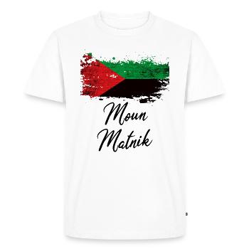 Peuple de la Martinique couleur drapeau - T-shirt Premium bio Homme - blanc - Devant - Nico (187cm)