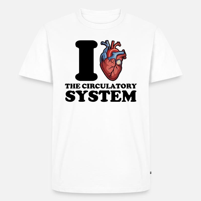 Ich liebe das Kreislaufsystem - Männer Premium Bio T-Shirt - Weiß