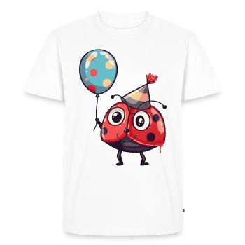 Coccinelle Anniversaire Bébé - T-shirt Premium bio Homme - blanc - Devant - Nico (187cm)