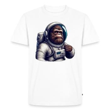 Gorilla astronaut in space - Men's Premium Organic T-Shirt - white - Front - Nico (187cm)