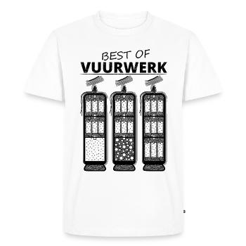 Feux d’artifice Nouvel An - T-shirt Premium bio Homme - blanc - Devant - Nico (187cm)