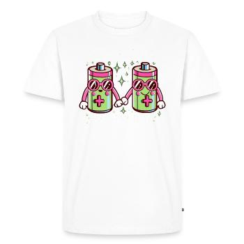 Be Positive No Matter Watt - Positive Thinking - Men's Premium Organic T-Shirt - white - Front - Nico (187cm)
