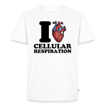 J’adore la respiration cellulaire - T-shirt Premium bio Homme - blanc - Devant - Nico (187cm)