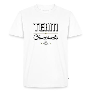 Team Choucroute, Fans de Choucroutes garnies - T-shirt Premium bio Homme - blanc - Devant - Nico (187cm)