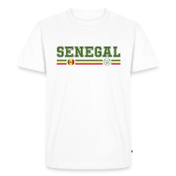 SENEGAL drapeau et emblème du Sénégal - T-shirt Premium bio Homme - blanc - Devant - Nico (187cm)