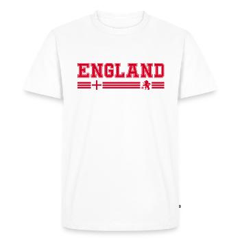 ENGLAND drapeau et emblème de l'Angleterre - T-shirt Premium bio Homme - blanc - Devant - Nico (187cm)