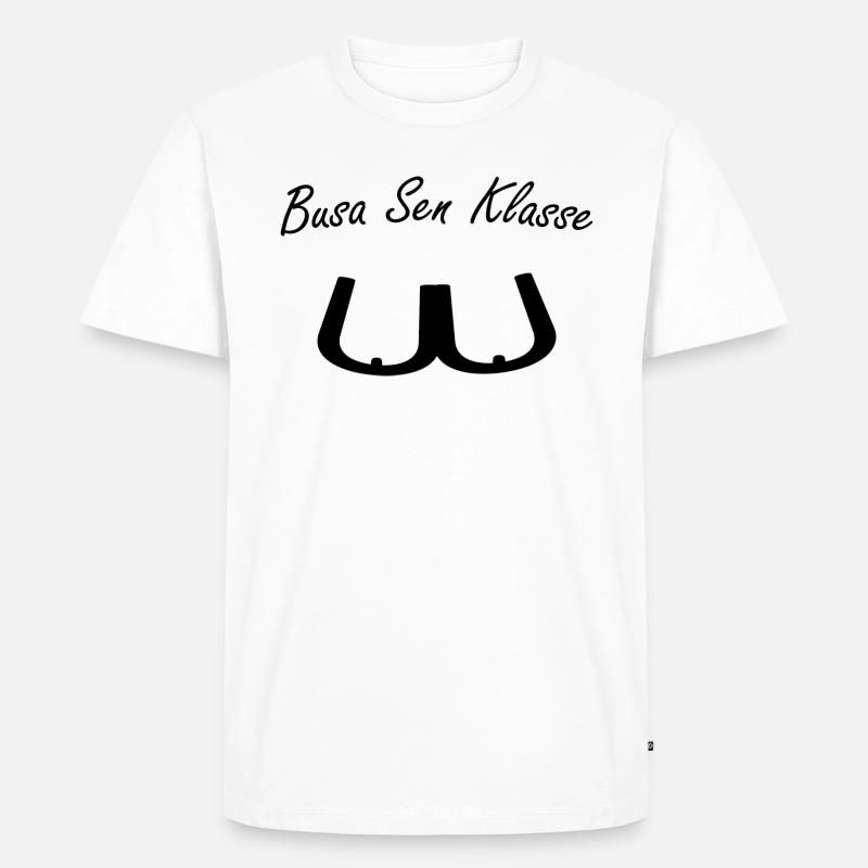 Busa Sen Klasse - Männer Premium Bio T-Shirt - Weiß