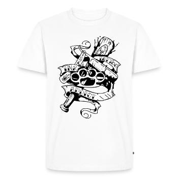tattoo addict - T-shirt Premium bio Homme - blanc - Devant - Nico (187cm)