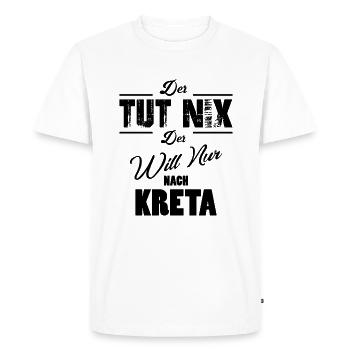 Crète - T-shirt Premium bio Homme - blanc - Devant - Nico (187cm)