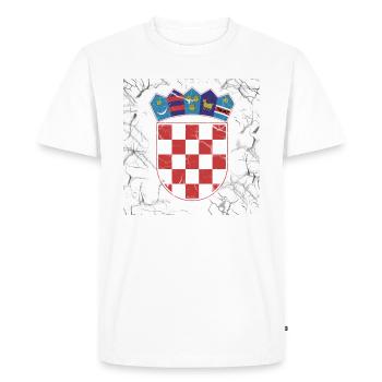 Croatie Design Hrvatska - T-shirt Premium bio Homme - blanc - Devant - Nico (187cm)