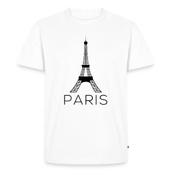 Paris - T-shirt Premium bio Homme - blanc - Devant - Nico (187cm)