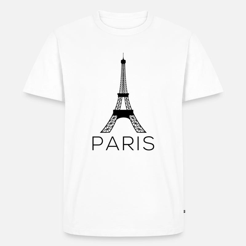 Paris - Männer Premium Bio T-Shirt - Weiß