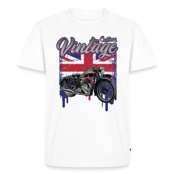 classic moto retro - Men's Premium Organic T-Shirt - white - Front - Nico (187cm)