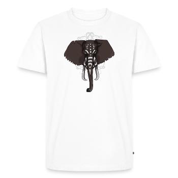 Zorninger elephant - Men's Premium Organic T-Shirt - white - Front - Nico (187cm)