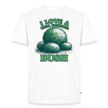 J’aime un buisson bien taillé - T-shirt Premium bio Homme - blanc - Devant - Nico (187cm)