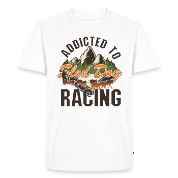 Chiens de traîneau et luge - T-shirt Premium bio Homme - blanc - Devant - Nico (187cm)