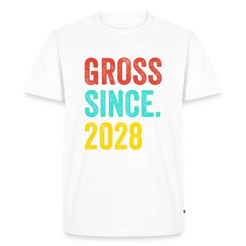 Funny Birthday Gross Since 2028 - Men's Premium Organic T-Shirt - white - Front - Nico (187cm)