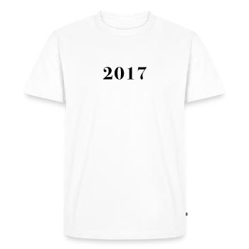 Drôle d’anniversaire numéro limité 2017 - T-shirt Premium bio Homme - blanc - Devant - Nico (187cm)