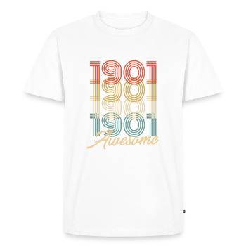 Drôle d’anniversaire génial 1901 - T-shirt Premium bio Homme - blanc - Devant - Nico (187cm)