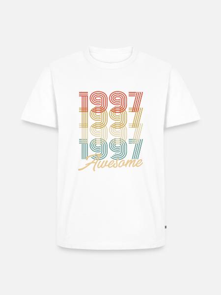 Funny Birthday Awesome 1997 - Men's Premium Organic T-Shirt - white