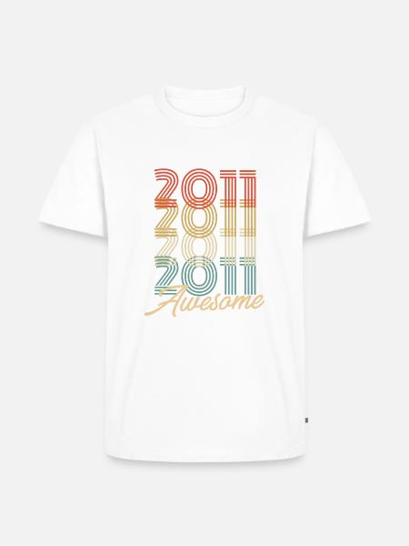 Funny Birthday Awesome 2011 - Men's Premium Organic T-Shirt - white