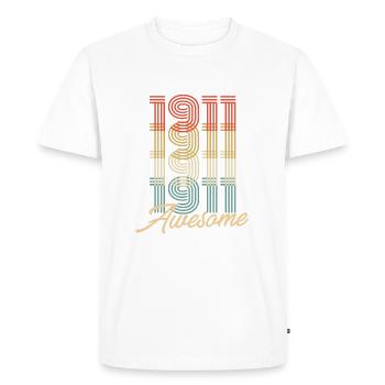 Drôle d’anniversaire génial 1911 - T-shirt Premium bio Homme - blanc - Devant - Nico (187cm)