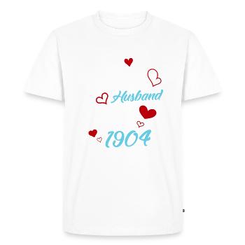 Best Husband Since 1904 Wedding - Men's Premium Organic T-Shirt - white - Front - Nico (187cm)